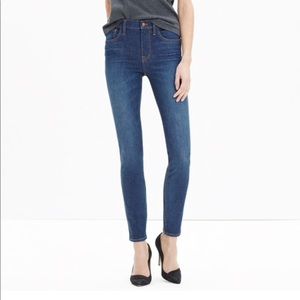 9" high riser skinny jeans in surfside wash